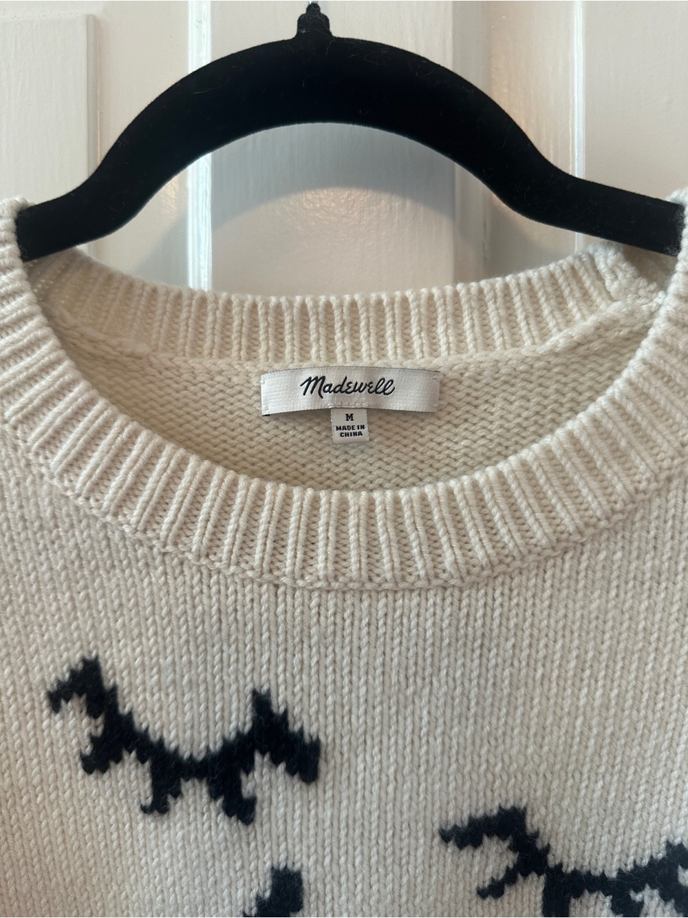 Madewell Cream Knit Face Sweater - Picture 5 of 8